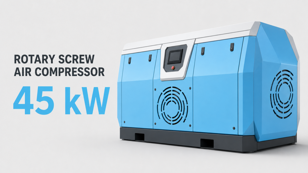 Máy nén khí trục vít biến tần nam châm vĩnh cửu làm mát bằng dầu 45 kW