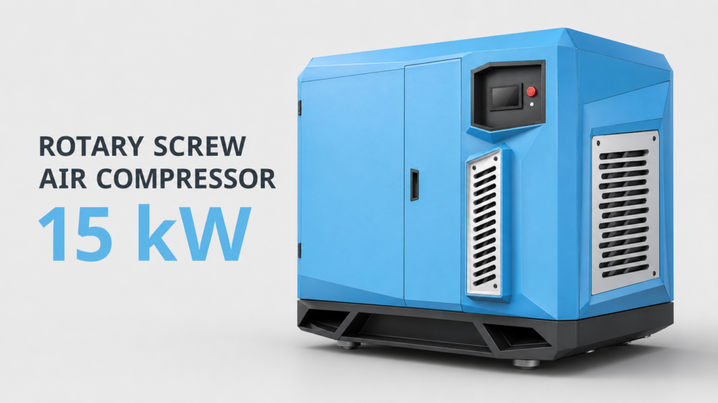 Máy nén khí trục vít biến tần nam châm vĩnh cửu làm mát bằng dầu 15 kW